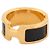 Ring Hermès NUOVO ANELLO HERMES OLYMPE PM H500058FC8955 S T52 PELLE DI VITELLO NERA & ORO Nero - vista 3