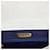 Yves Saint Laurent Sac à épaule matelassé Joan de Saint Laurent en cuir de veau blanc Bleu Bleu Marine  - vue 10