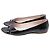 Bailarinas abiertas Miu Miu en cuero charol negro - vista 4
