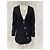 Timeless Chaqueta Chanel con cierre de botón asimétrico en algodón negro - vista 9