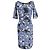 Abito Midi con Stampa Floreale Erdem in Viscosa Blu