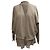 Cárdigan en capas de algodón beige Brunello Cucinelli