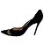 Gianvito Rossi Mesh Accent Pointed-Toe Pumps in Black Suede - view 7