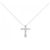 Autre Marque Collana con croce di diamante in oro bianco Au750 Argento