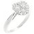 Autre Marque Ponte Vecchio K18 Weißgold-Diamantring Silber