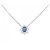 Autre Marque Collana in Zaffiro e Diamante Pt850 Blu