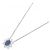 Autre Marque Collana in Zaffiro e Diamante Pt850 Blu - vista 2
