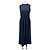 Autre Marque Vestido largo de satén marino sin mangas Azul marino