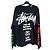 Autre Marque T-shirt in cotone nero STUSSY - vista 2