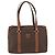 Céline Celine Vintage Macadam Canvas and Leather Marrone