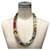 Collier en soie plissée Petit H d'Hermès Blanc Multicolore  - vue 2