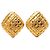 Orecchini a clip in matelassé dorato Chanel D'oro