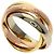 Anillo de oro de 18K Cartier Trinity Rosa Blanco Amarillo