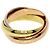 Anillo de oro de 18K Cartier Trinity Rosa Blanco Amarillo - vista 3