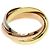 Anillo de oro de 18K Cartier Trinity Rosa Blanco Amarillo - vista 5