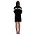 Vestido Palm Angels de algodón negro con mangas murciélago
