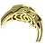 Diamond Céline Anillo Logo Celine en Oro Amarillo de 18K con Diamantes Dorado - vista 8