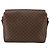 Céline Celine Vintage Macadam Circle Logo Canvas and Leather Marrone - vista 2