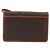 Céline Celine Vintage Macadam Circle Logo Canvas and Leather Marrone - vista 2