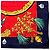 Sciarpa Hermès Carre 90 in seta rossa e blu navy Rosso - vista 4