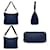Borsa a spalla Prada blu navy - vista 3