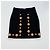 Fausto Puglisi Minirock mit hoher Taille Schwarz Goldene Medaillons - Ansicht 2