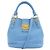 Borsa in pelle 2 in 1 Miu Miu Blu chiaro