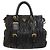 Prada schwarze Lammleder 2-Wege-Handtasche