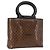 Céline Borsa a mano in tela Macadam CELINE in vinile marrone e oro Auth bs34426 D'oro