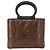 Céline Borsa a mano in tela Macadam CELINE in vinile marrone e oro Auth bs34426 D'oro - vista 13