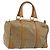 Céline Borsa a mano Celine C Sulky Carriage in PVC Beige Oro Auth INZ012 D'oro