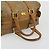 Céline Borsa a mano Celine C Sulky Carriage in PVC Beige Oro Auth INZ012 D'oro - vista 7
