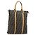 FENDI Zucca Canvas Tote Bag Schwarz Braun Auth YKZ349