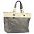 CHANEL Paris Biarritz GM Tote Bag Beschichtete Leinwand Grau Silber CC Auth bs34403 Braun