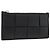 Monedero de cuero negro Bottega Veneta Auth 174643