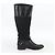 Botas Largas GUCCI Piel de Ternera No Nacida 34 1/2 C Negro Auth 174616A - vista 4