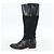 Botas Largas GUCCI Piel de Ternera No Nacida 34 1/2 C Negro Auth 174616A - vista 5