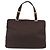 Borsa Tote PRADA Satin Marrone Oro Auth ka3712 D'oro - vista 13