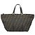 Borsa a mano in tela Zucca FENDI nera marrone oro Auth YKZ069 Nero D'oro - vista 13