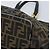 Borsa a mano in tela Zucca FENDI nera marrone oro Auth YKZ069 Nero D'oro - vista 16