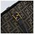 Borsa a mano in tela Zucca FENDI nera marrone oro Auth YKZ069 Nero D'oro - vista 9