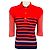 Polo-Pullover aus Cashmere mit roten / marineblauen Streifen von Sonia Rykiel