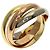 Anello Trinity Cartier Oro Rosa Bianco e Giallo 18K - vista 2