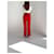 Pantalones rojos de corte recto Msgm Roja  - vista 6