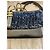 Borsa a spalla Chanel in pelle nera con paillettes blu Nero - vista 3