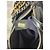 Borsa a spalla Chanel in pelle nera con paillettes blu Nero - vista 8