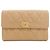 Chanel Boy Geldbörse mit goldener Hardware Beige
