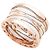 Anello Bulgari 'B.Zero1 Zaha Hadid' in oro rosa e ceramica bianca.