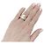 Anello Bulgari 'B.Zero1 Zaha Hadid' in oro rosa e ceramica bianca. - vista 5