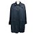 Abrigo oversized de lino y algodón azul marino con bolsillos cargo de Dries van Noten